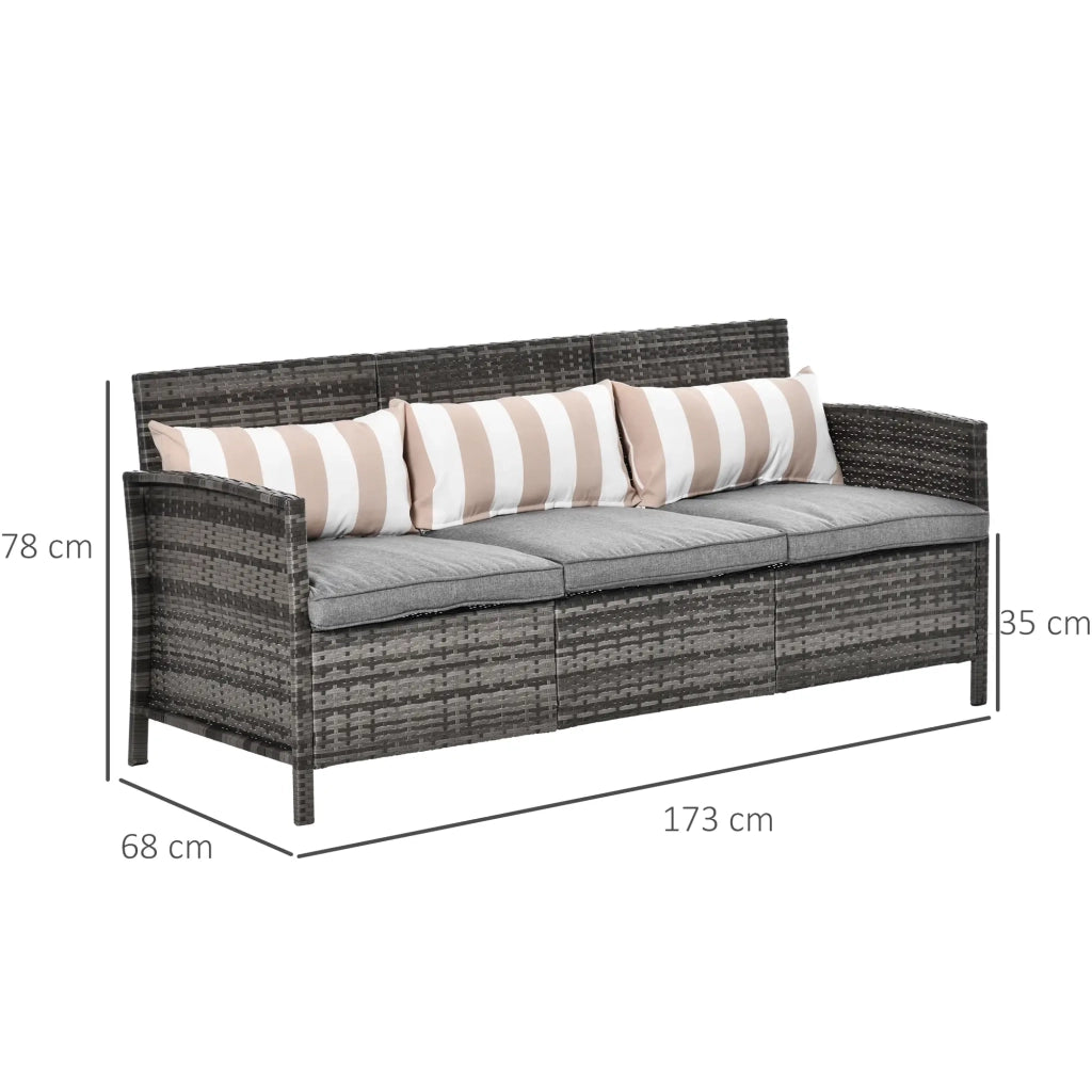 Divano da Giardino 3 Posti 173x68x78 cm  Reginald