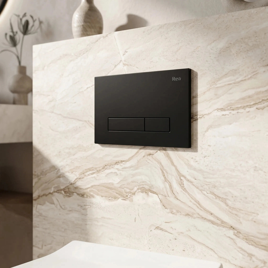 Set Telaio Da Incasso Per Wc Slim 024n Con Pulsante Hd Black