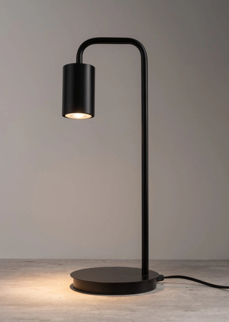 Lampada da tavolo nera industriale Luis GU10 25W Sigma