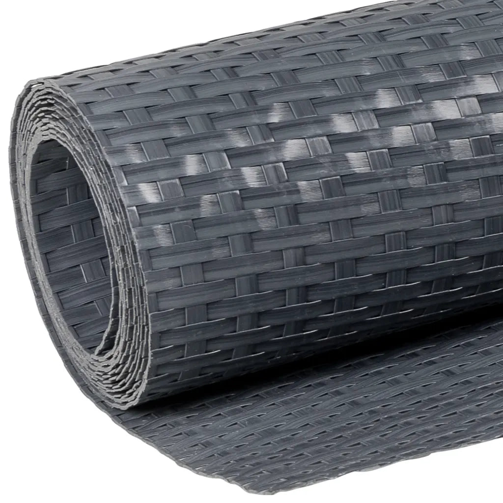 Paravento da Balcone Antracite 1000x80 cm in Polyrattan 156247