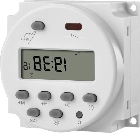 Timer Digitale LCD Programmabile con Scambio di Relè 24V DC 16A SPST - Programma Settimanale