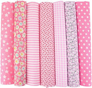 Set di 7 pezzi di stoffa patchwork in cotone per progetti creativi