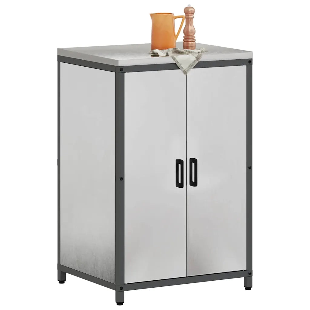 Stoccaggio in cucina con porta Argento 60 x 50 x 92 cm Acciaio