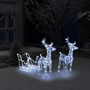Decorazione Natalizia Renne e Slitta 160 LED 130 cm in Acrilico 289979