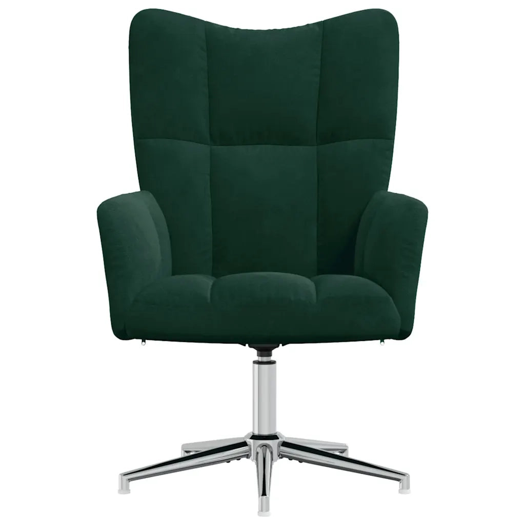 Poltrona Relax Verde Scuro in Velluto 328119