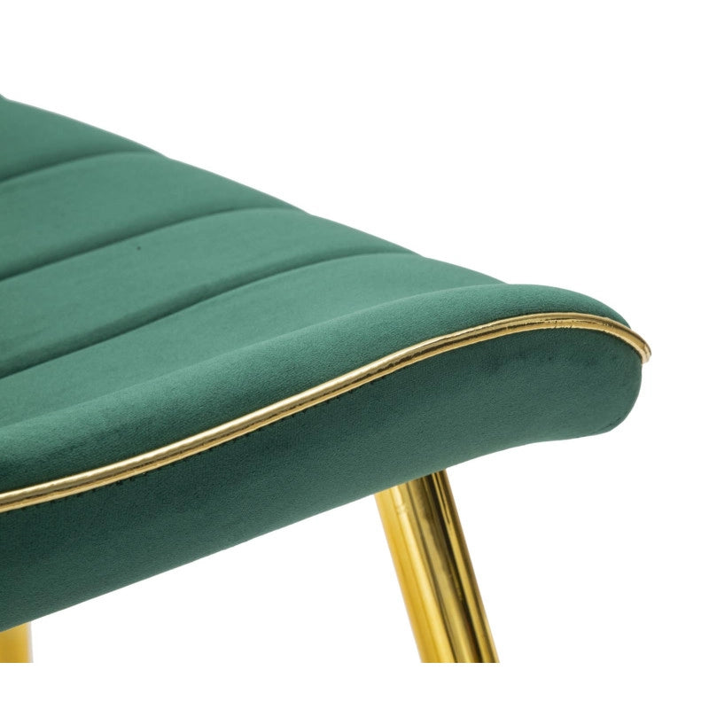 Sedia Paris Verde/gold Set 2 Pz cm 51x59x79