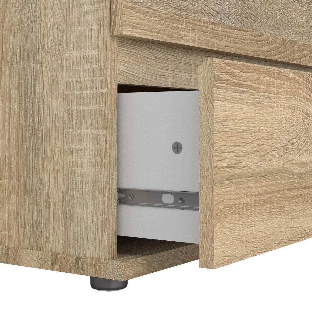 Cassettiera Arriba, Settimino multiuso, Comò camera da letto, Mobile con cassetti, 77x40 h107 cm, Quercia