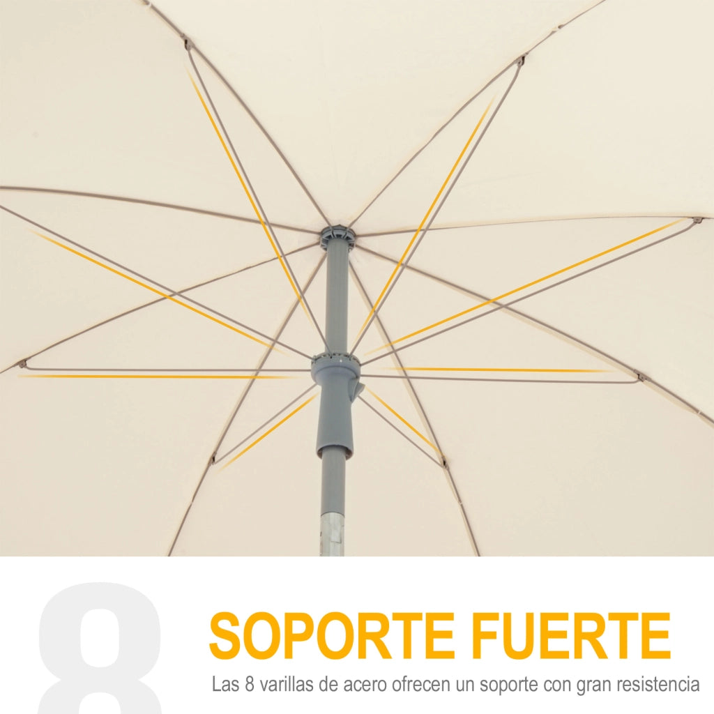 Ombrellone da Giardino Beige ¨C Minimal ¨C ?202 cm