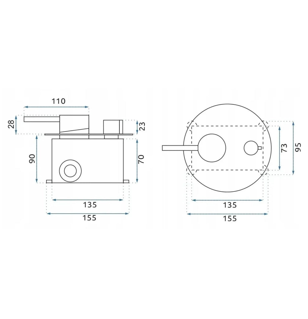 Set Doccia Da Incasso Rea Lungo Grip Brush Copper + Box