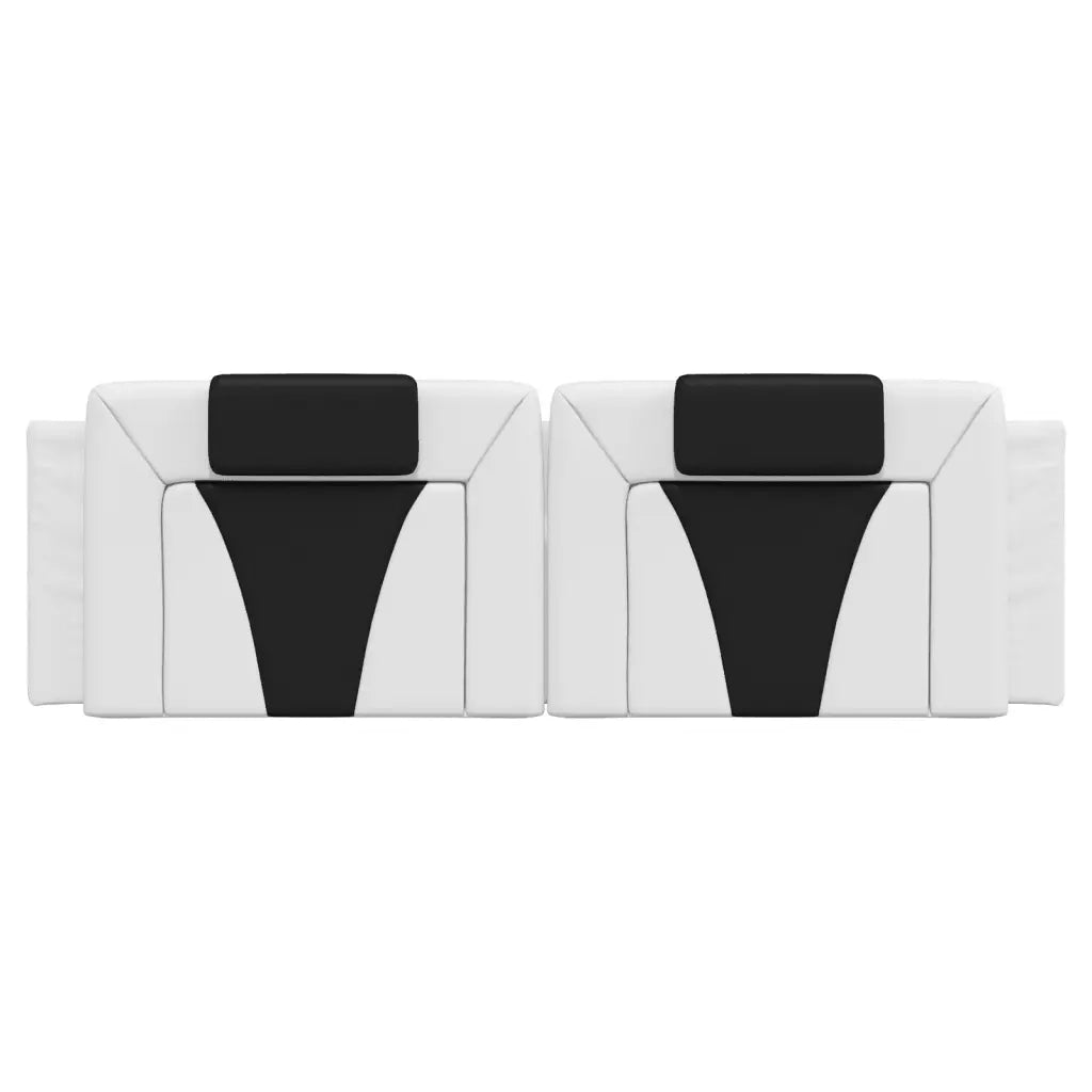 Cuscino Testiera Viana Bianco e Nero 160 cm in Similpelle 374803