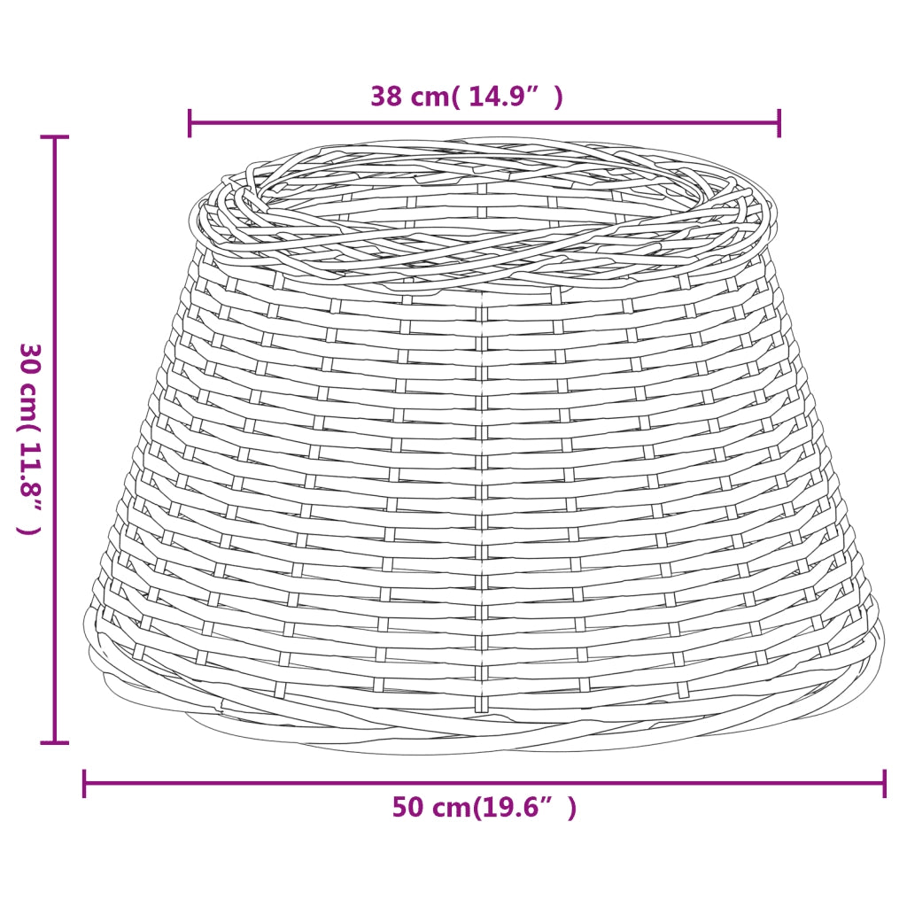 Paralume Marrone ?50x30 cm in Vimini CFW7393980