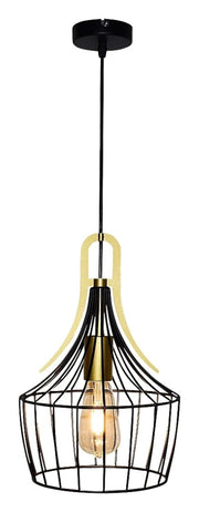 Lampada a sospensione industriale Rabalux Parov nera E27