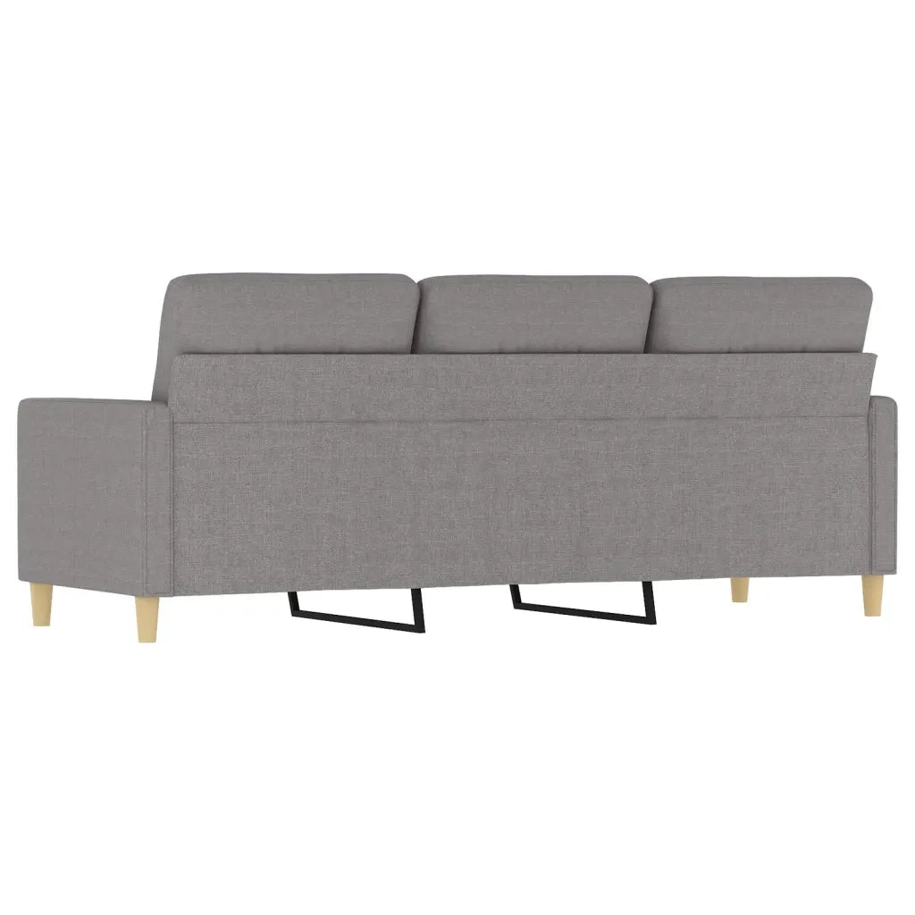 Divano a 3 Posti Grigio Chiaro 180 cm in Tessuto 348799