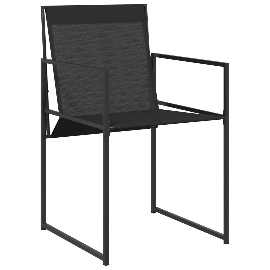 Set da Pranzo da Giardino 17 pz Nero in Textilene 3295132
