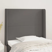 Testiera ad Orecchio-Testata con Orecchie Grigio 103x16x118/128cm in Similpelle 525078
