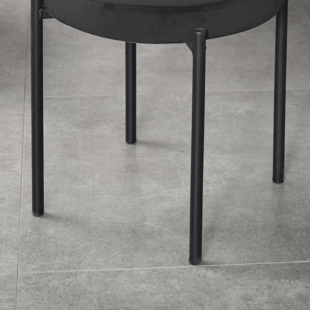 Sedia da pranzo ¨C Xylo ¨C 41,5x41,5x46 cm, nero, design moderno per cucina e sala
