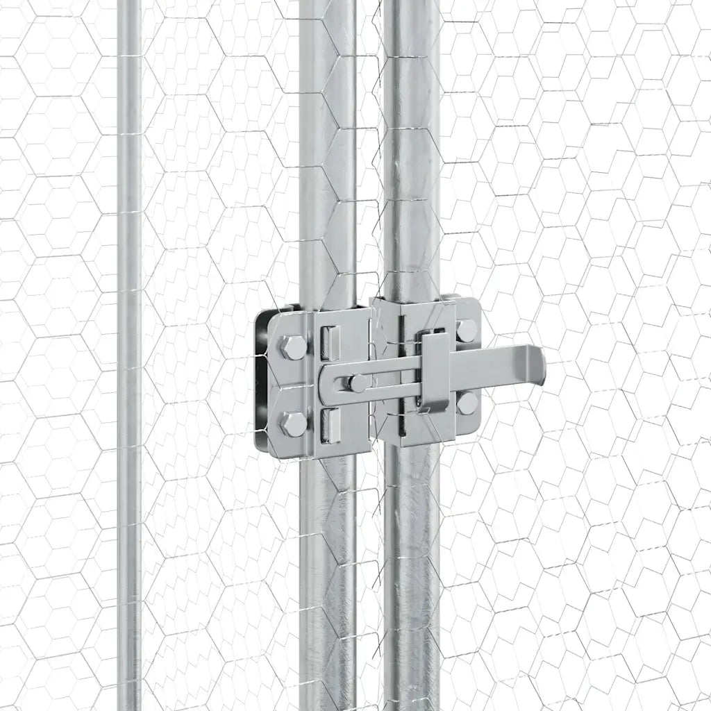 Gabbia per Polli Argento 200x100x190 cm in Acciaio Zincato 172550