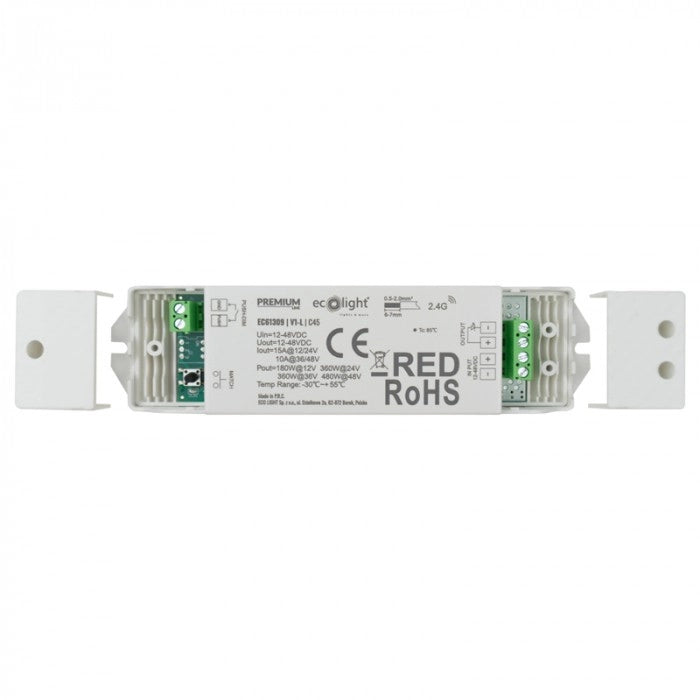 Dimmer RF per strip LED Mono 15A 12-48V Ecolight V1-L