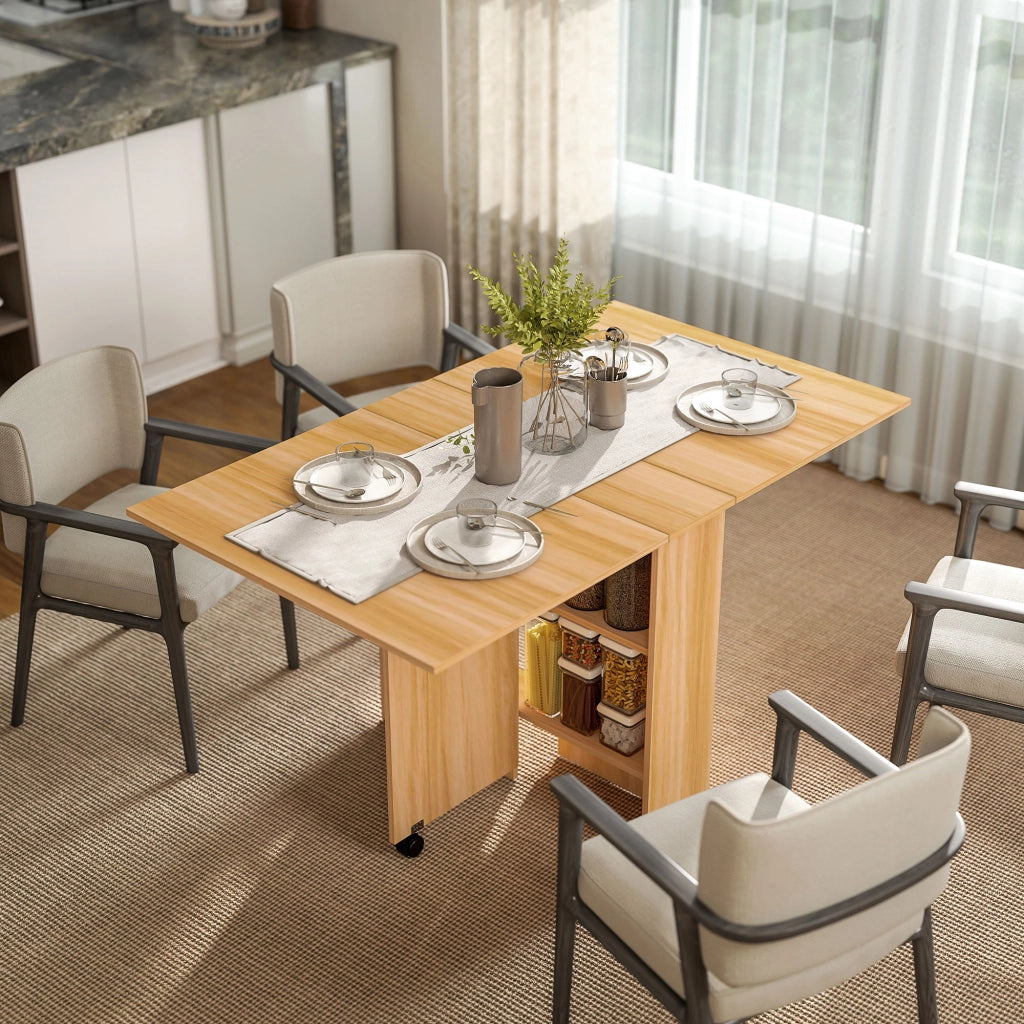 Tavolo pieghevole da pranzo ¨C Minimal ¨C legno naturale 80x140x74 cm