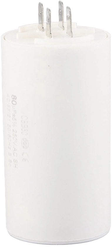Condensatore cilindrico 80uF - AC 250V - CBB60 - per motorpompe/aria condizionata - plastico - duraturo - condensatore di motori