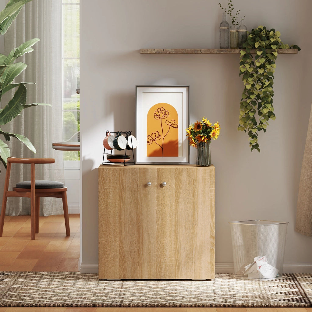 Mobile Multiuso 2 Ante ¨C Xylo ¨C Legno Alluminio 70x39x70cm