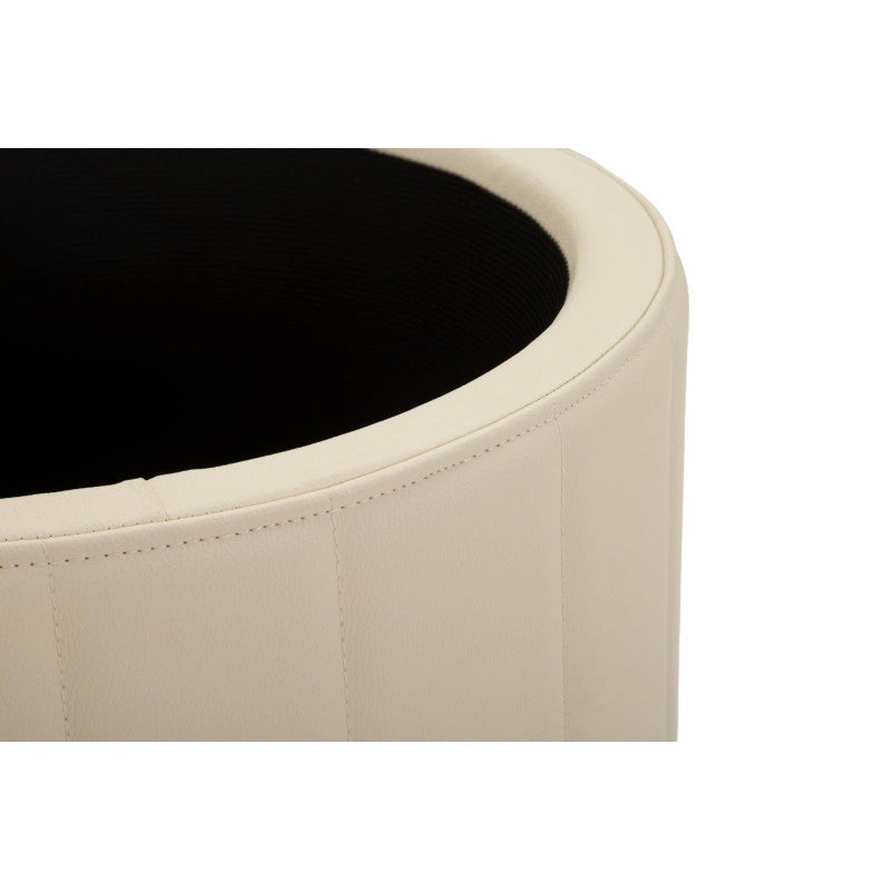 Puff Con Contenitore London Crema cm ø 46,5x44