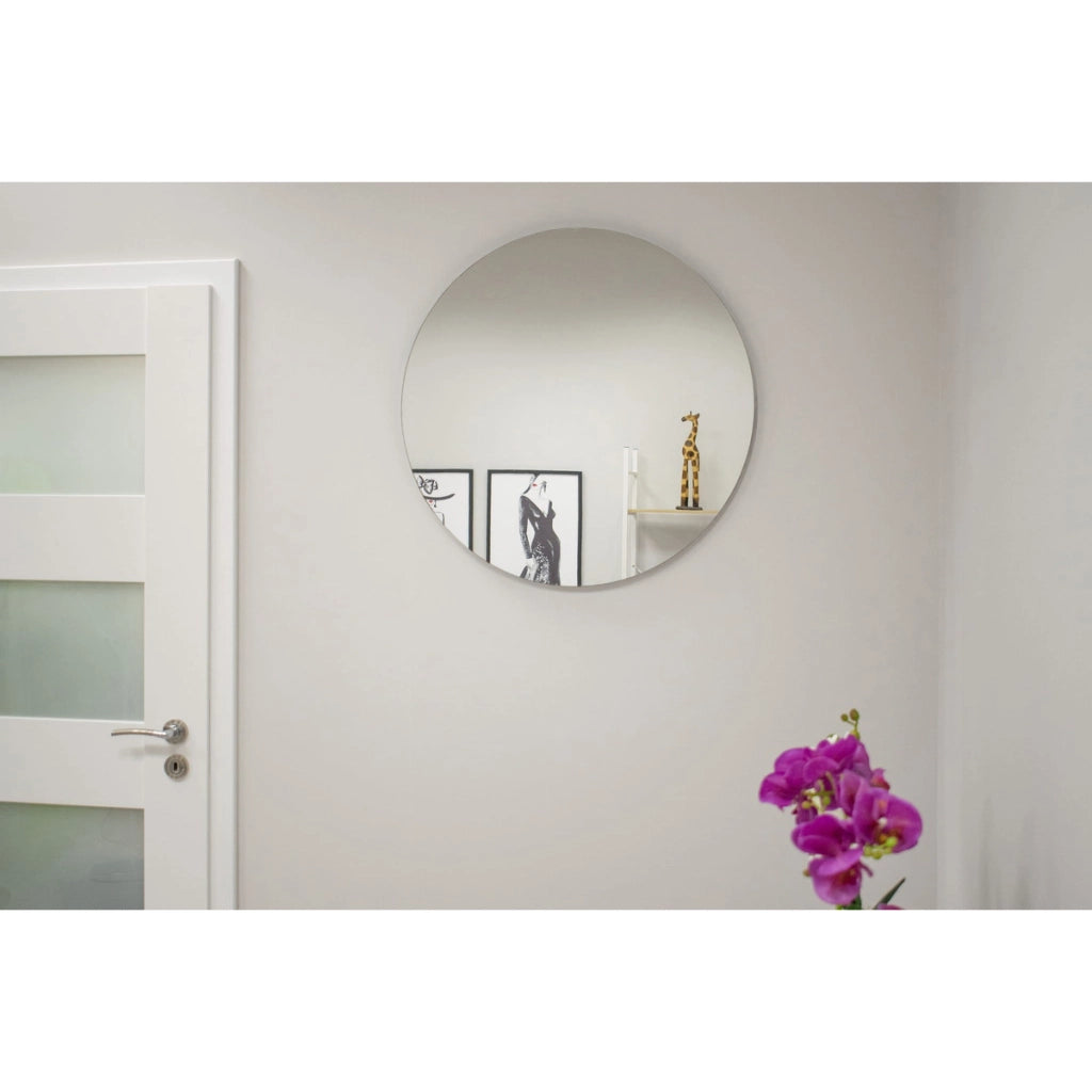 Specchio rotondo da parete senza cornice 80cm