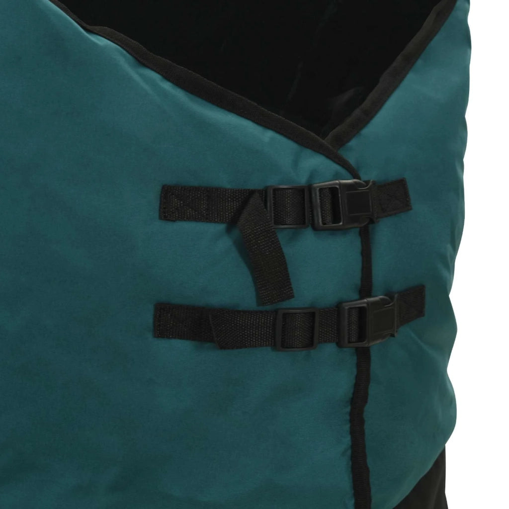 Coperta per Cavalli Verde Scuro e Nero 125 cm Poliestere 42013072