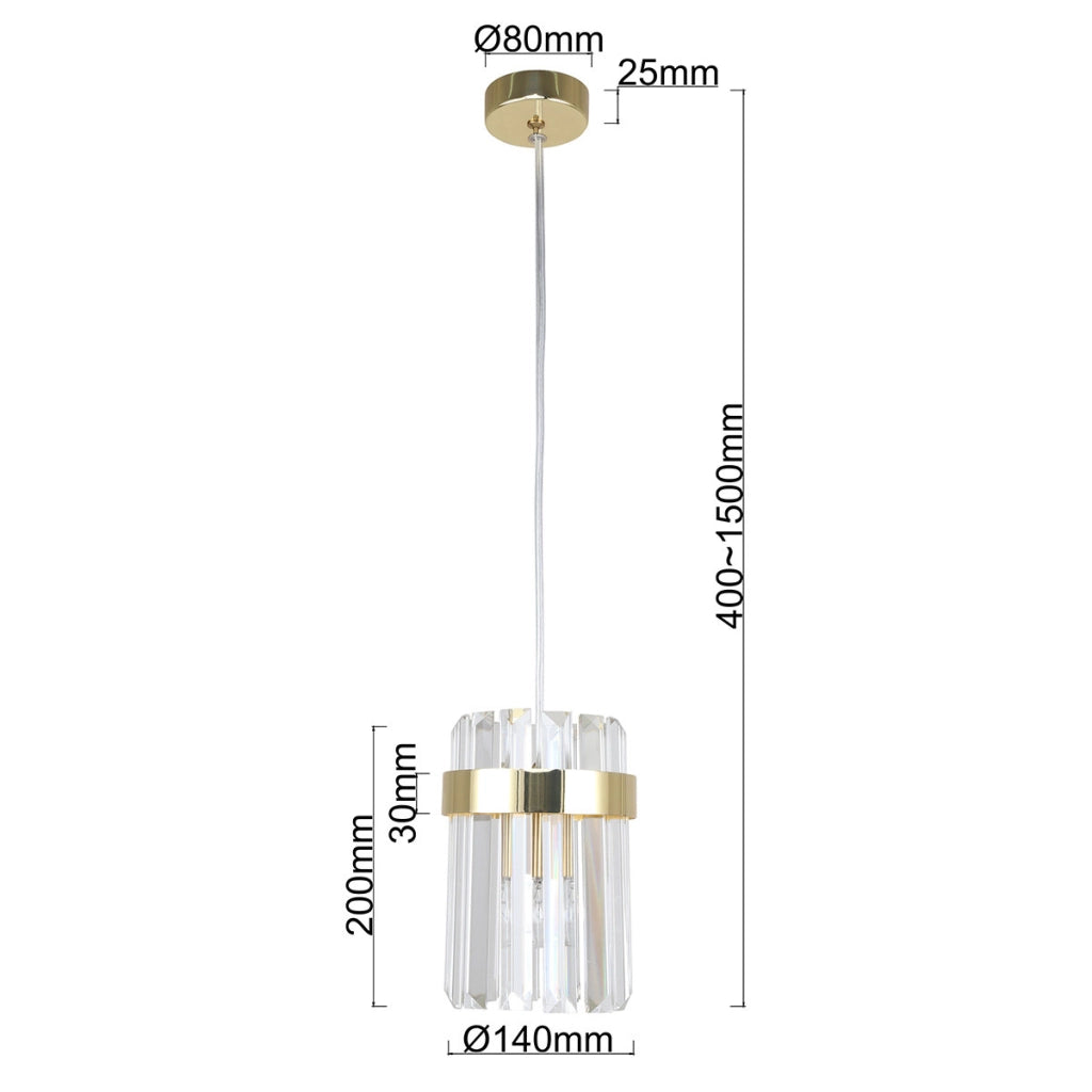 Lampada sospensione Vetro vetro oro E14 Light Prestige