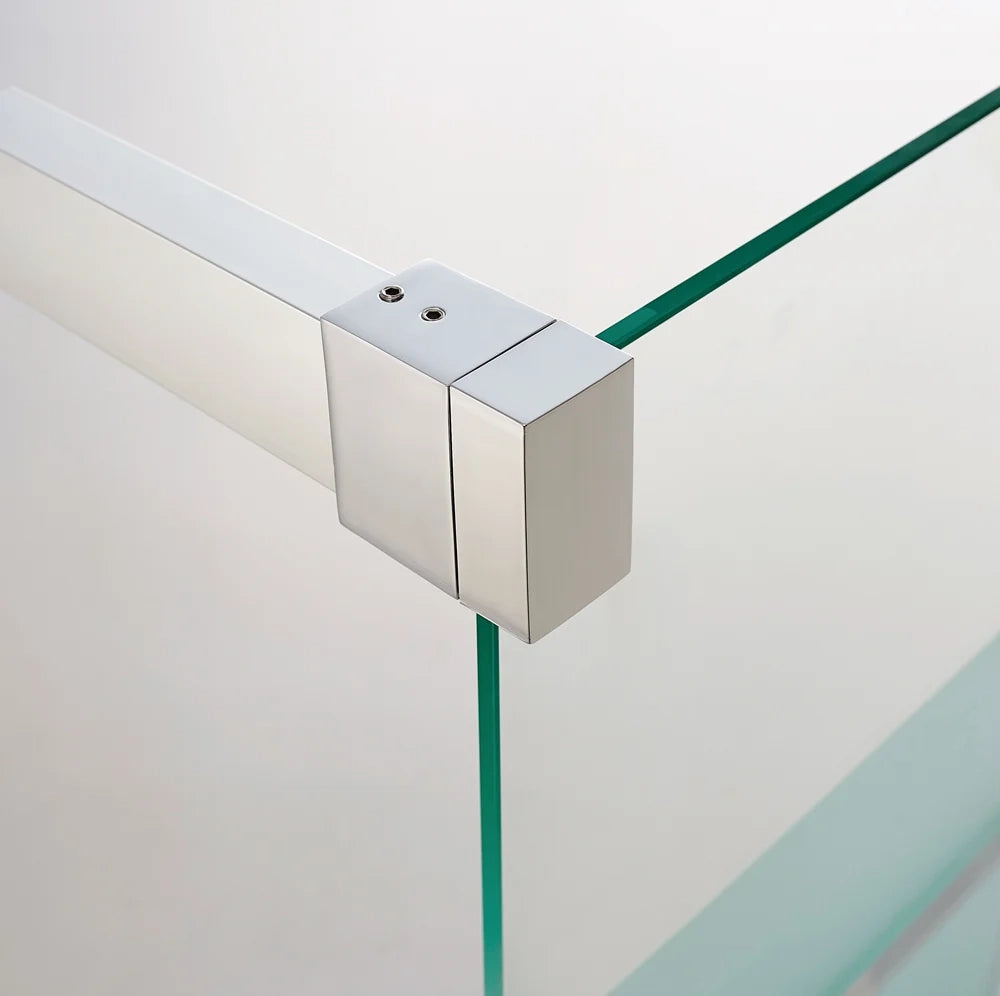 Box doccia frontale BASIC 2 fissi + 2 scorrevoli 150 cm (80+80) nichel vetro trasparente