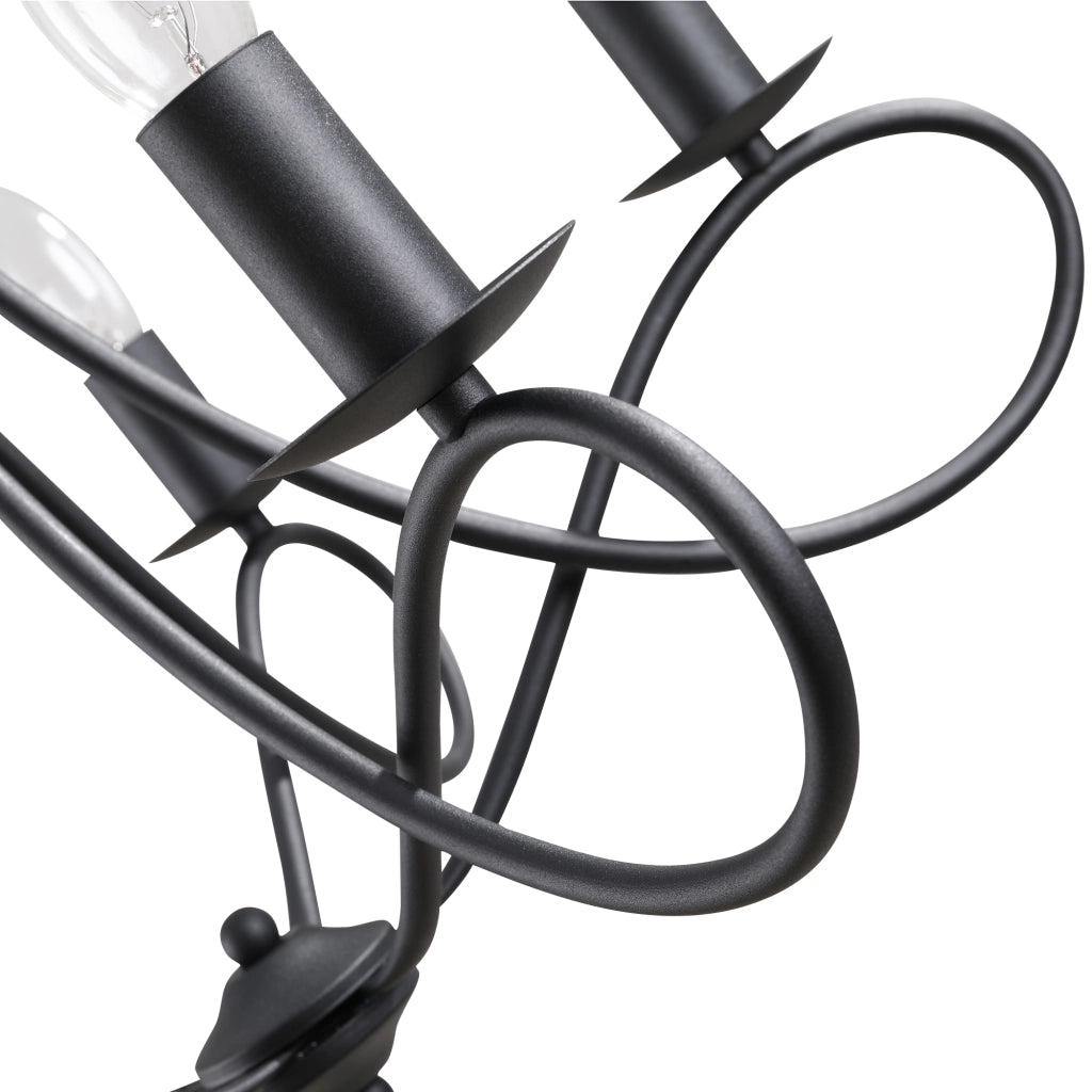 Lampadario Soffitto Rustico ¨C Minimal ¨C Nero 58x45 cm
