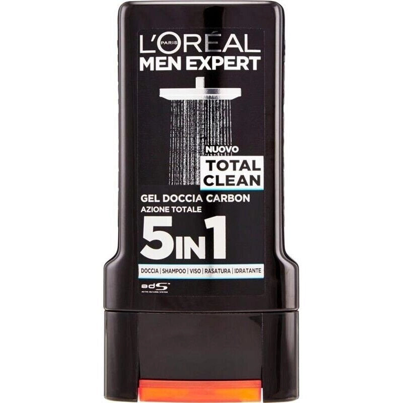 L'OREAL PARIS MEN EXPERT GEL PER DOCCIA DA 300ML TOTAL CLEAN AL CARBONE
