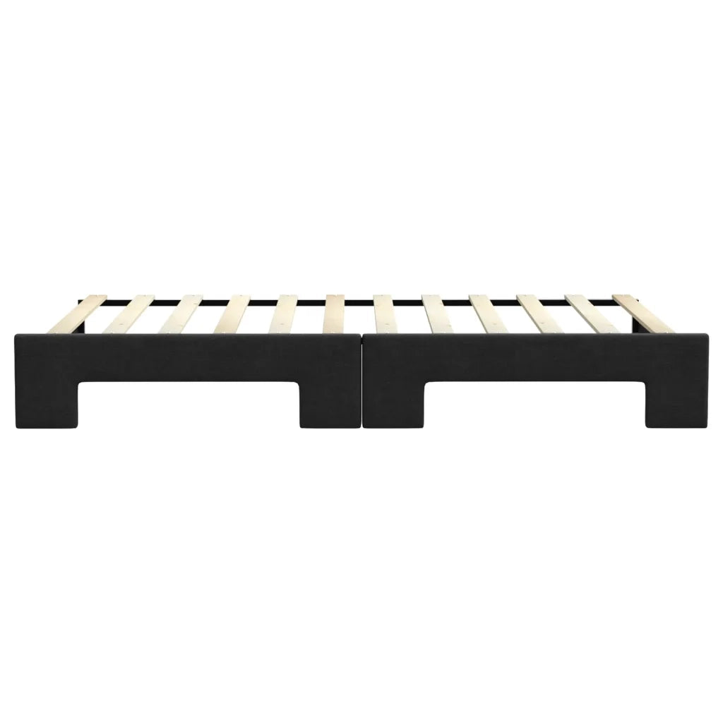 Divano letto | Sof¨¤ letto | Letto singolo Estraibile Nero 100x200 cm in Tessuto