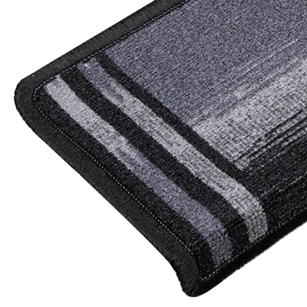 Tappetini per Scale Autoadesivi 5 pz 65x21x4 cm Nero e Grigio 149842