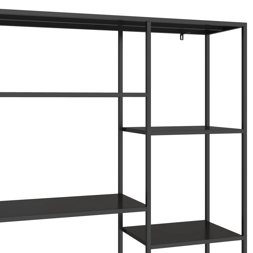 ELISABETH, libreria in metallo nero alta 189 cm