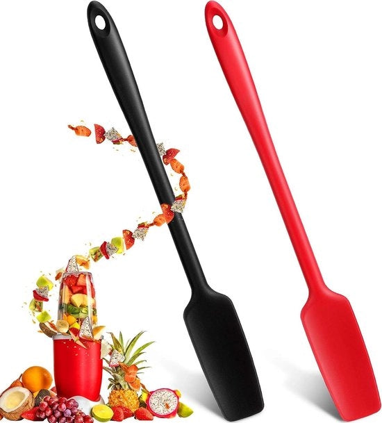 Spada con manico lungo per superfici liscie e rivestimento antiaderente (rosso, nero, 2 pezzi)