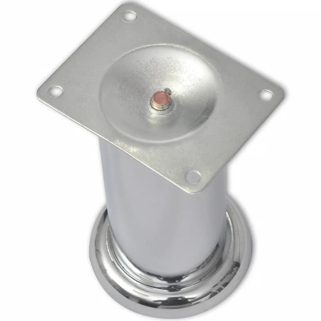 Piedini Rotondi per Divani 8 pz Cromati 120 mm 3051484