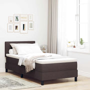 Letto a molle con cuscino Marrone Scuro 100 x 200 cm Tessuto 3338667