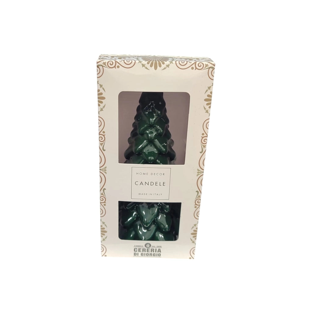 CANDELA ALBERO DI NATALE LACCATA VERDE
