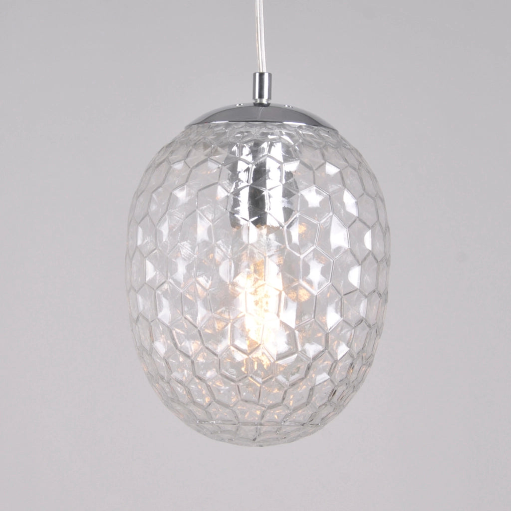 Lampada a sospensione Polux Lora vetro trasparente E27 120cm