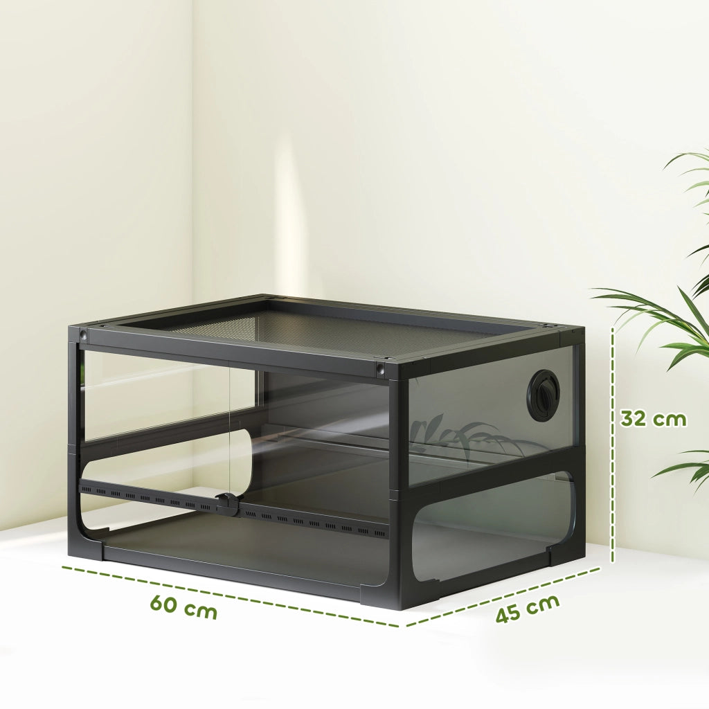 Rettilario Rialzato Pieghevole ¨C zephmum ¨C Nero 60x45x32 cm