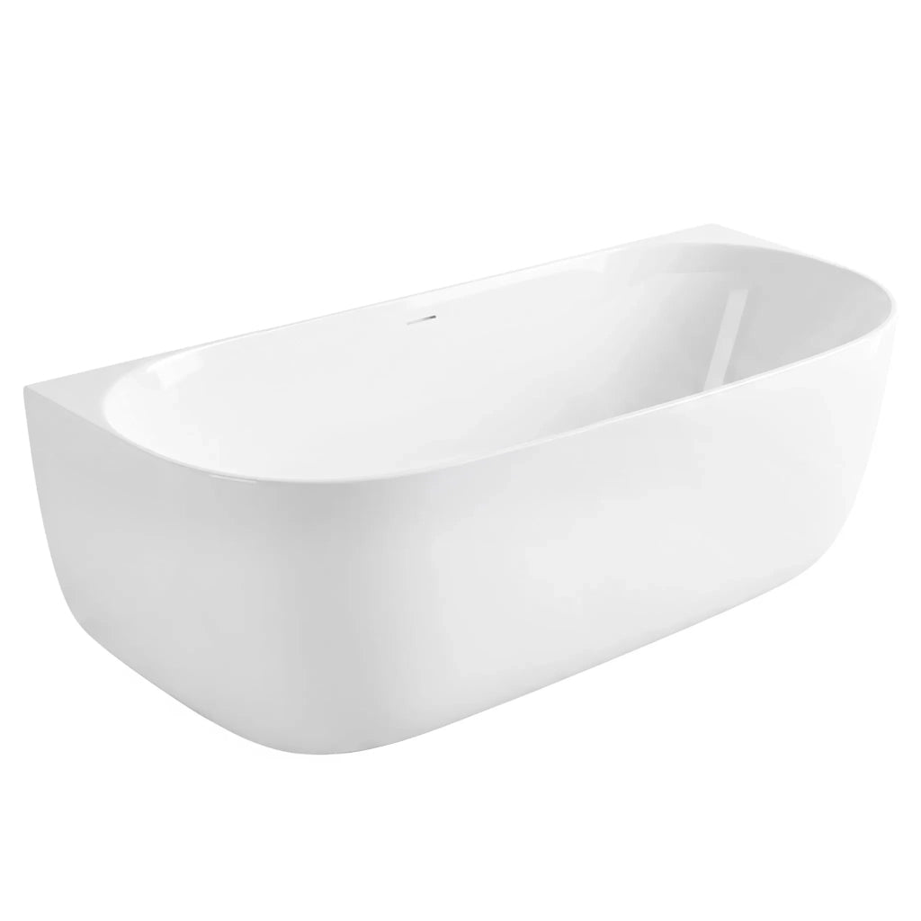 Vasca Bagno A Parete Rea Eris 170cm Copritappo bianco