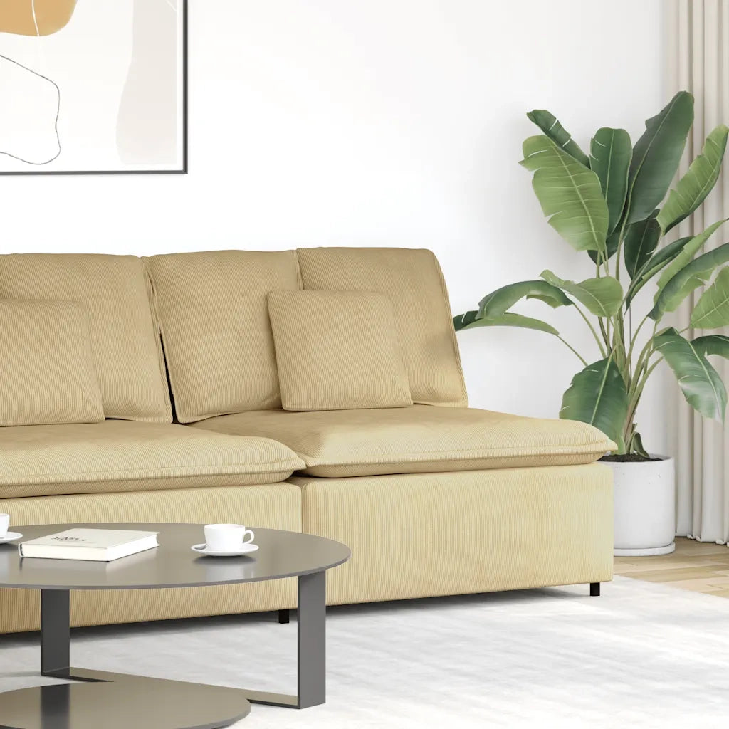Modulo Centrale Divano Modulare con Cuscini Verde Grigio 100 cm