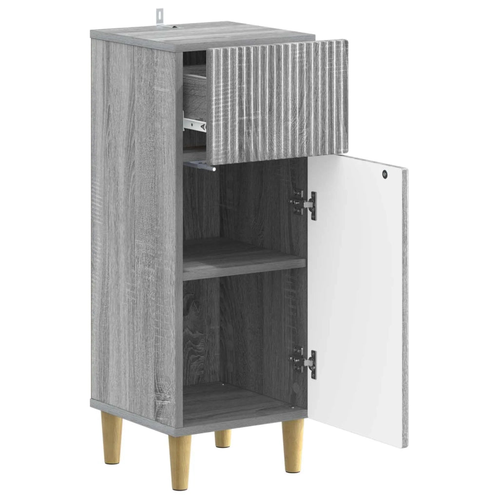 Mobiletto da Bagno ARNHEM Sonoma grigio 30 x 31 x 80 cm 896611