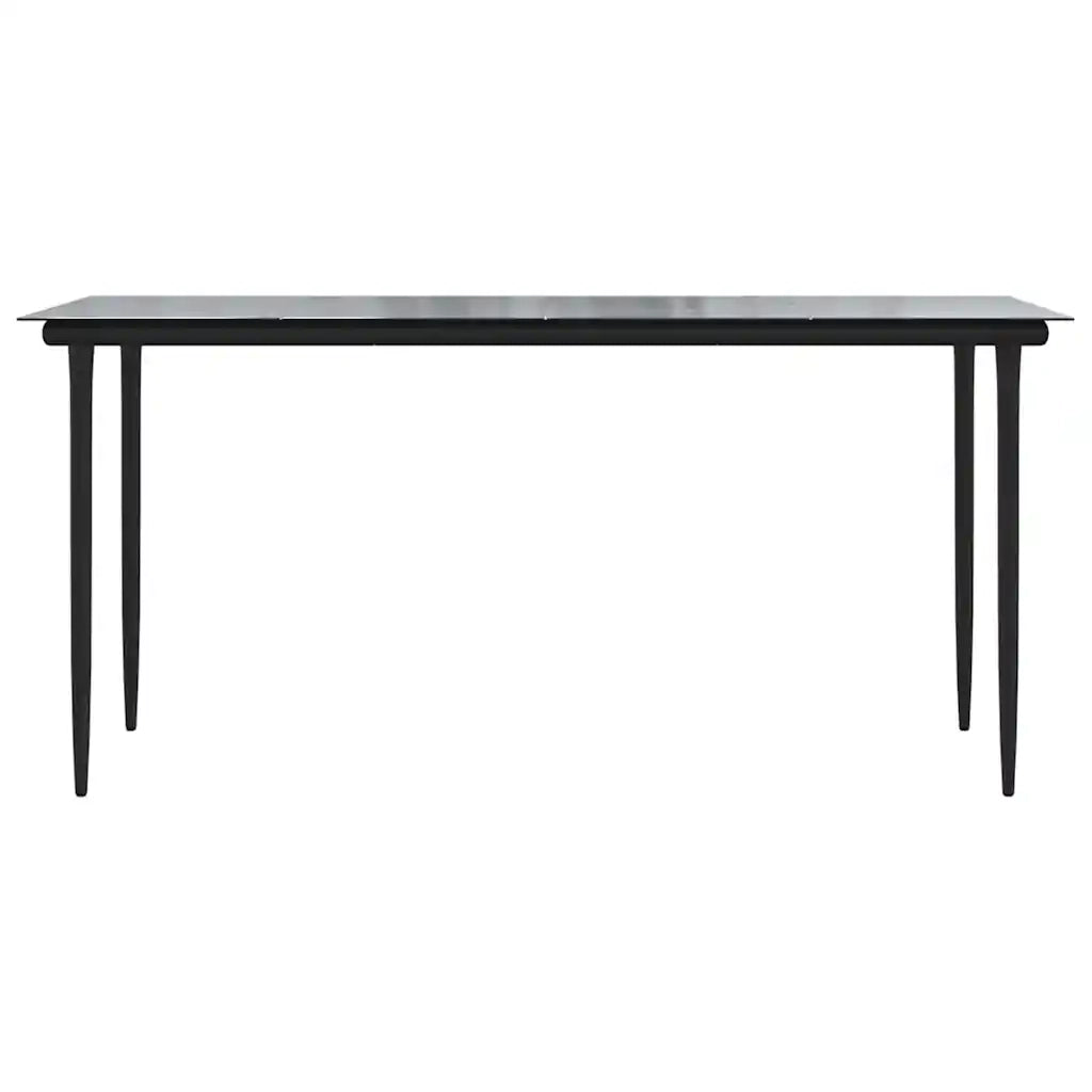 Set da Pranzo da Giardino 5pz Polyrattan Vetro 3334495