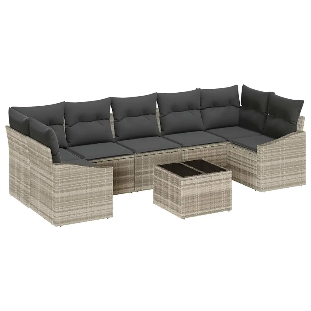 Set di divani 8 pcs Grigio chiaro e grigio scuro polyrattan 3355311
