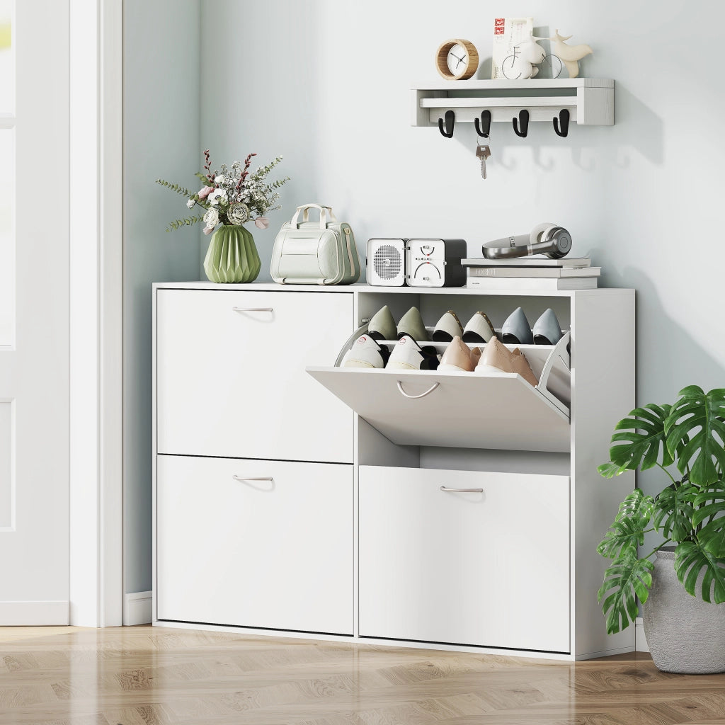 Armadio per Scarpe ¨C Minimal ¨C Bianco 120x24x81 cm
