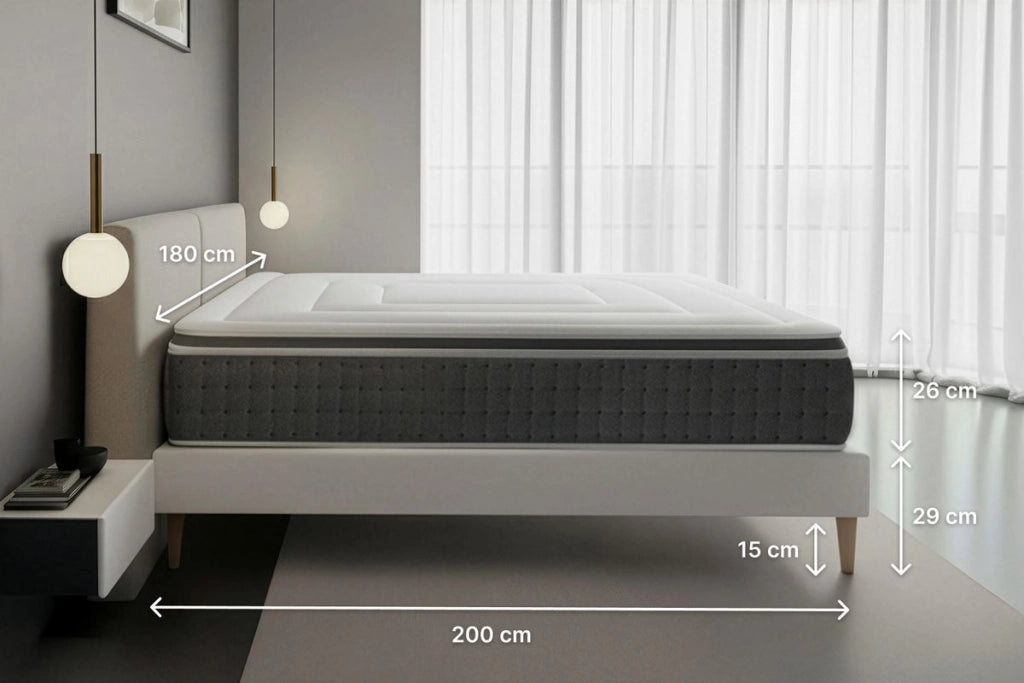 Set materasso e base 180x200 cm - Vingt-Six PLUS