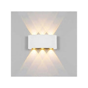Trade Shop - Applique Esterno Led 16 Watt Crown Ip65 Up & Down Bianco Luce Es64 -
