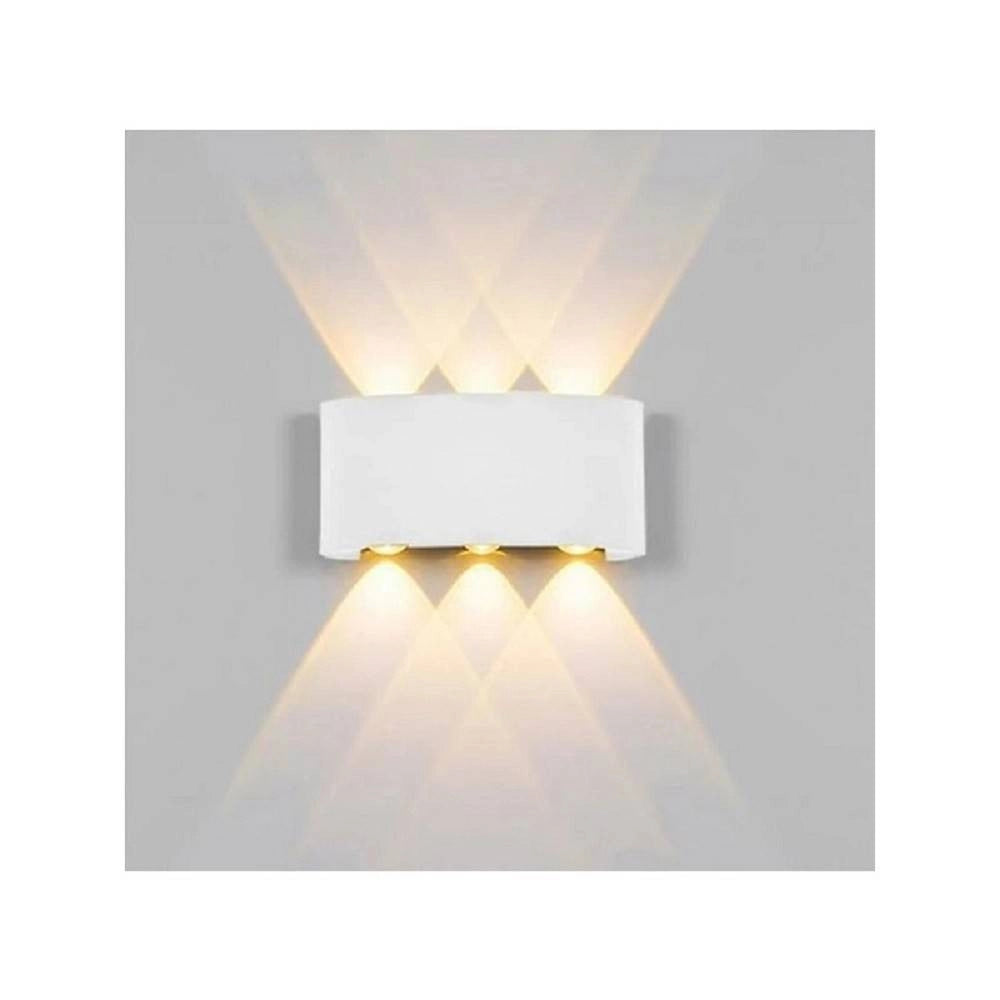 Trade Shop - Applique Esterno Led 16 Watt Crown Ip65 Up & Down Bianco Luce Es64 -